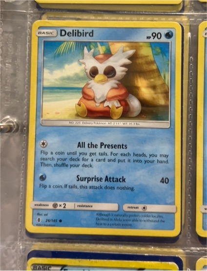 2017 Pokemon Guardians Rising #26 Delibird — front
