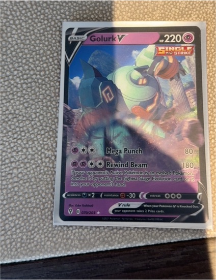2021 Pokémon TCG Sword & Shield Evolving Skies #070 Golurk V — front