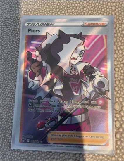 2020 Pokémon Darkness Ablaze #187 Piers — front