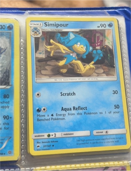 2017 Pokemon TCG Burning Shadows #37 Simipour — front