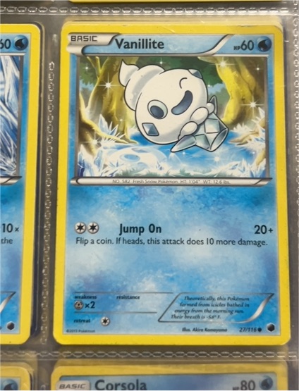 2013 Pokémon Black & White Plasma Freeze #27 Vanillite — front