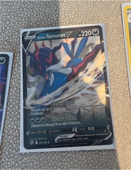 2022 Pokémon TCG Astral Radiance #101 Hisuian Samurott V — front