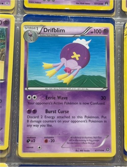 2016 Pokémon XY Steam Siege #47 Drifblim — front