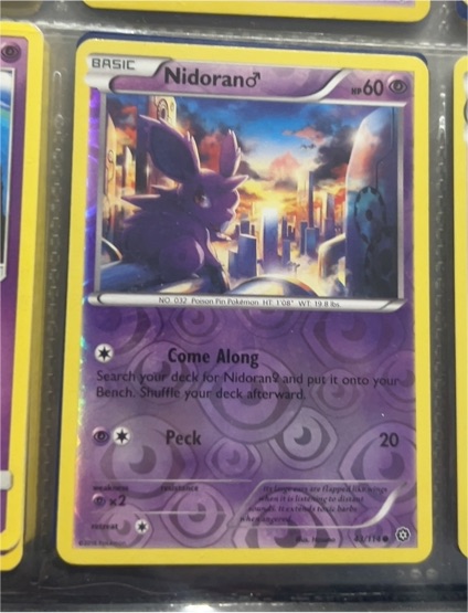 2016 Pokémon XY Steam Siege #43 Nidoran♂ — front