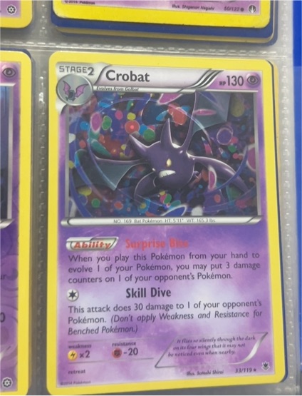 2014 Pokémon XY Phantom Forces #33 Crobat — front