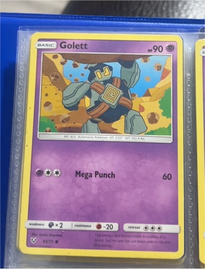 2017 Pokémon Shining Legends #43 Golett — front