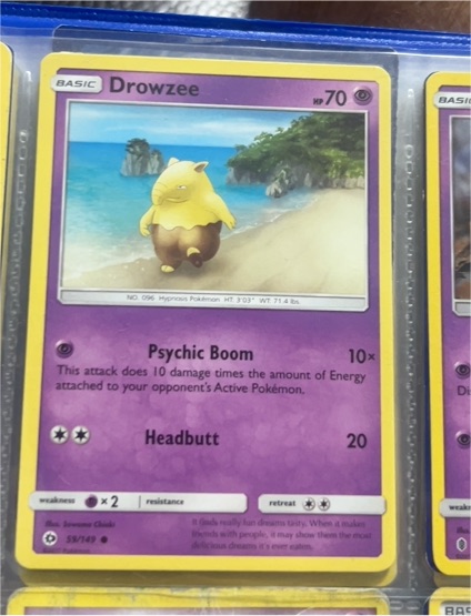 2017 Pokémon Sun & Moon #59 Drowzee — front