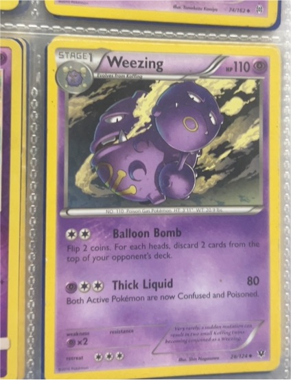 2016 Pokémon XY Fates Collide #28 Weezing — front