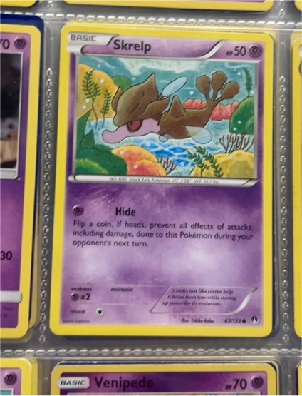 2016 Pokemon XY Breakpoint #63 Skrelp — front