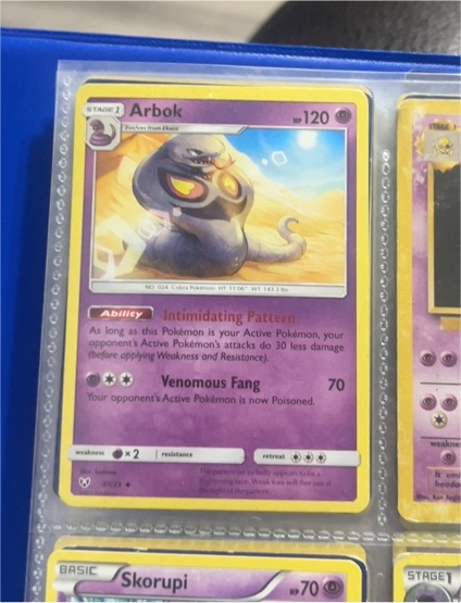 2017 Pokémon Sun & Moon Shining Legends #37 Arbok — front
