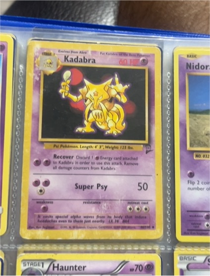 1999 Pokémon #32 Kadabra — front