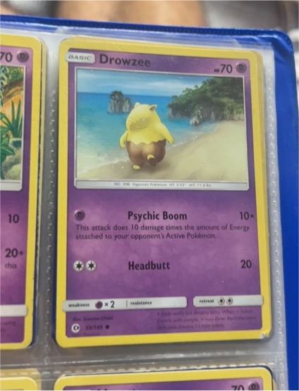 2017 Pokemon Sun & Moon #59 Drowzee — front