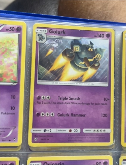 2017 Pokemon Sun & Moon Shining Legends #44 Golurk — front