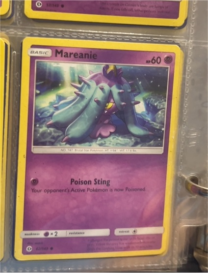 2017 Pokemon Sun & Moon #62 Mareanie — front