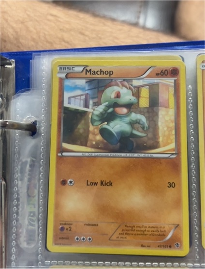 2013 Pokémon TCG Plasma Blast #47 Machop — front