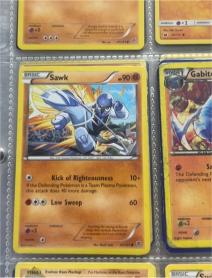 2011 Pokémon Black & White Plasma Blast #42 Sawk — front