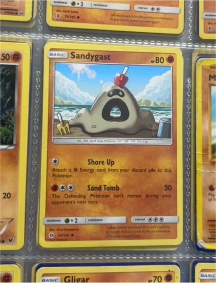 2017 Pokemon TCG Sun & Moon #74 Sandygast — front