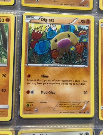 2016 Pokémon XY Generations #38 Diglett — front