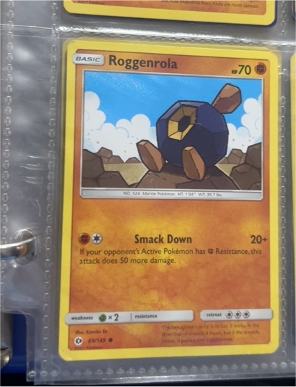 2017 Pokémon Sun & Moon #69 Roggenrola — front