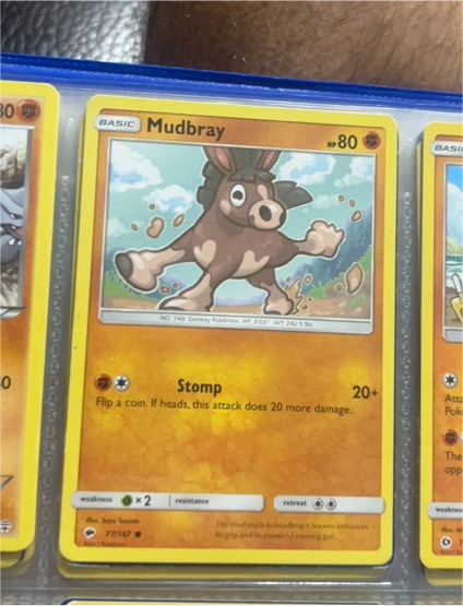 2017 Pokemon Burning Shadows #77 Mudbray — front
