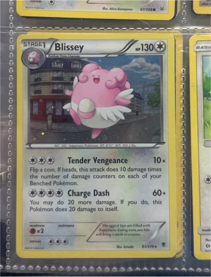 2014 Pokémon XY Phantom Forces #81 Blissey — front