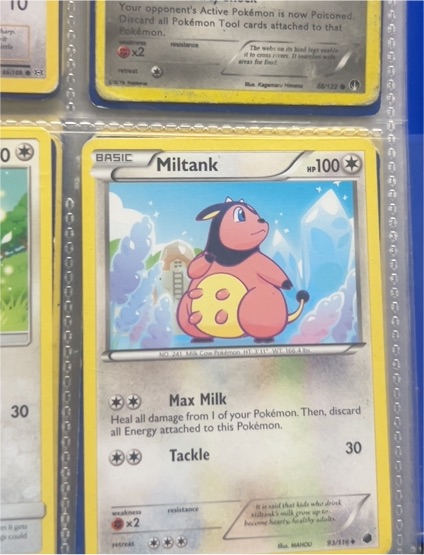 2013 Pokémon Plasma Freeze #93 Miltank — front