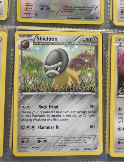 2016 Pokemon XY Steam Siege #69 Shieldon — front