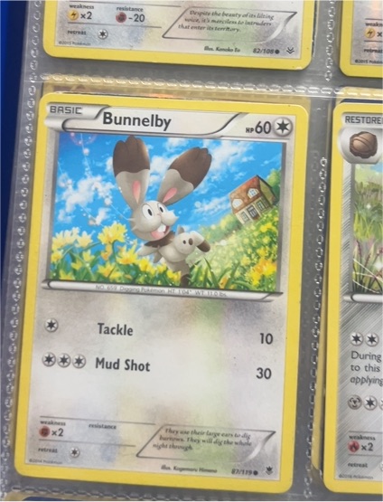 2014 Pokémon XY Phantom Forces #87 Bunnelby — front