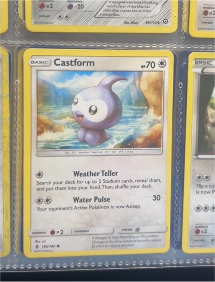 2017 Pokémon Guardians Rising #105 Castform — front