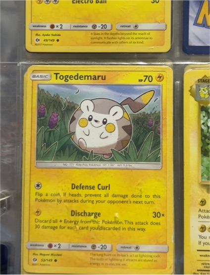 2017 Pokémon TCG Sun & Moon #53 Togedemaru — front