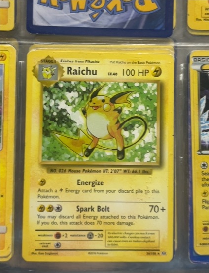 2016 Pokémon XY Evolutions #36 Raichu — front