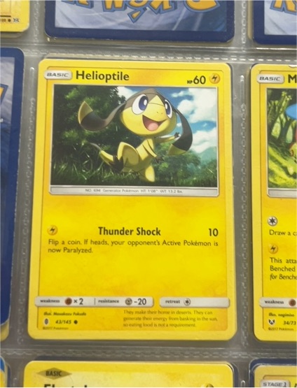 2017 Pokémon Sun & Moon Guardians Rising #43 Helioptile — front