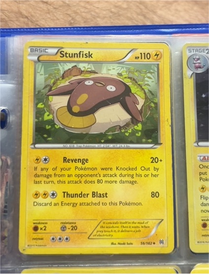 2014 Pokémon XY BREAKthrough #56 Stunfisk — front