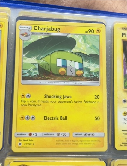 2017 Pokemon Sun & Moon #51 Charjabug — front