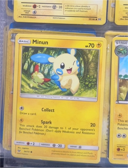 2017 Pokémon Sun & Moon Shining Legends #34 Minun — front