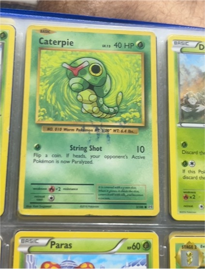 1999 Pokémon #3 Caterpie — front