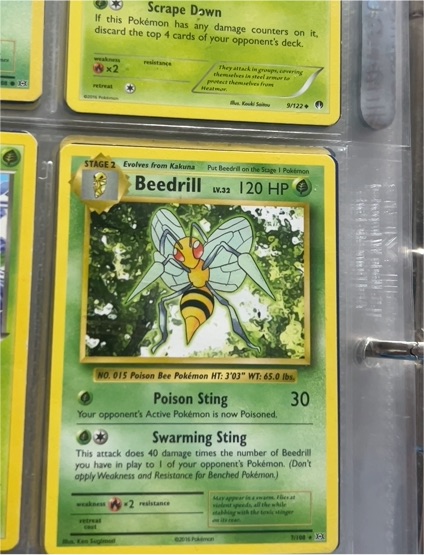 1999 Pokemon #17 Beedrill — front
