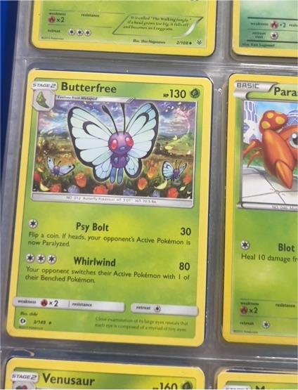 2017 Pokémon Sun & Moon #3 Butterfree — front
