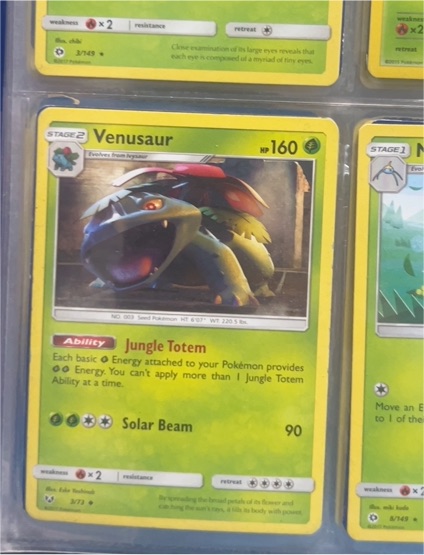 2017 Pokémon Shining Legends #3 Venusaur — front
