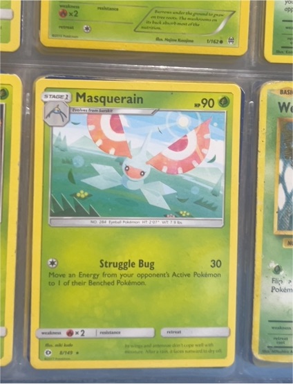 2017 Pokémon Sun & Moon #8 Masquerain — front
