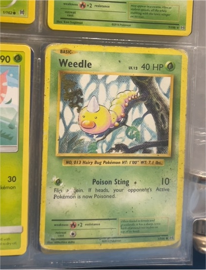 1999 Pokémon Base Set #69 Weedle — front