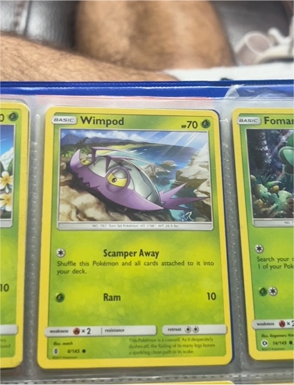 2017 Pokemon Sun & Moon Guardians Rising #8 Wimpod — front
