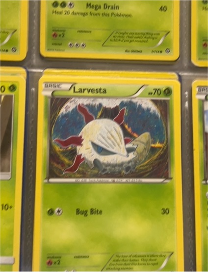 2016 Pokémon XY Steam Siege #14 Larvesta — front