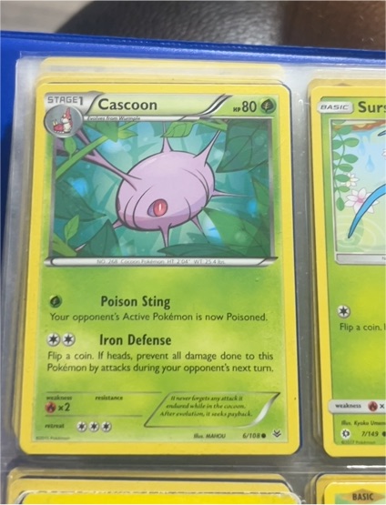 2015 Pokémon XY Roaring Skies #6 Cascoon — front