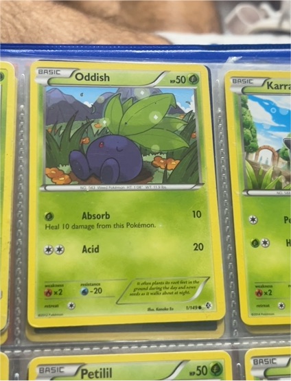 2012 Pokemon Boundaries Crossed #1 Oddish — front
