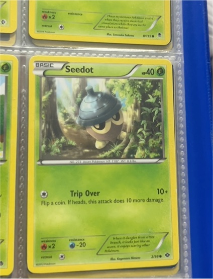 2012 Pokémon Black & White Next Destinies #2 Seedot — front