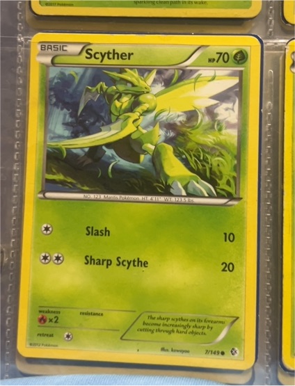 2012 Pokémon Boundaries Crossed #7 Scyther — front