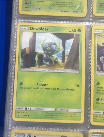 2017 Pokemon TCG Burning Shadows #14 Dewpider — front