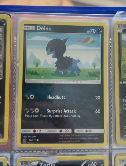 2017 Pokémon Crimson Invasion #60 Deino — front