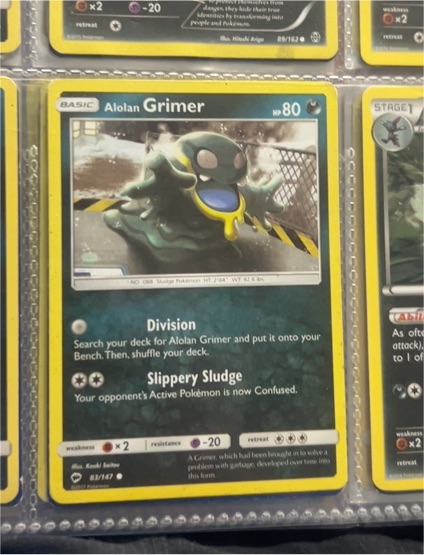2017 Pokémon Burning Shadows #83 Alolan Grimer — front